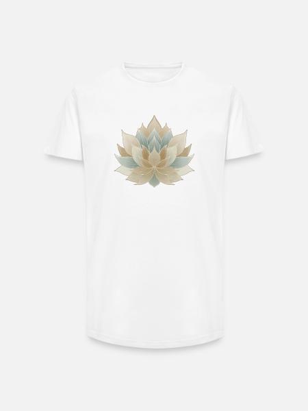 Zen lotus, symbol of calm and balance - Long Fit Men's T-Shirt - white