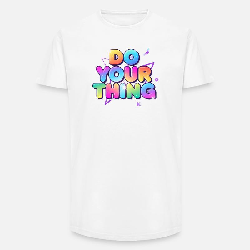 Mach Dein Ding Farbexplosion - Long Fit Männer T-Shirt - Weiß