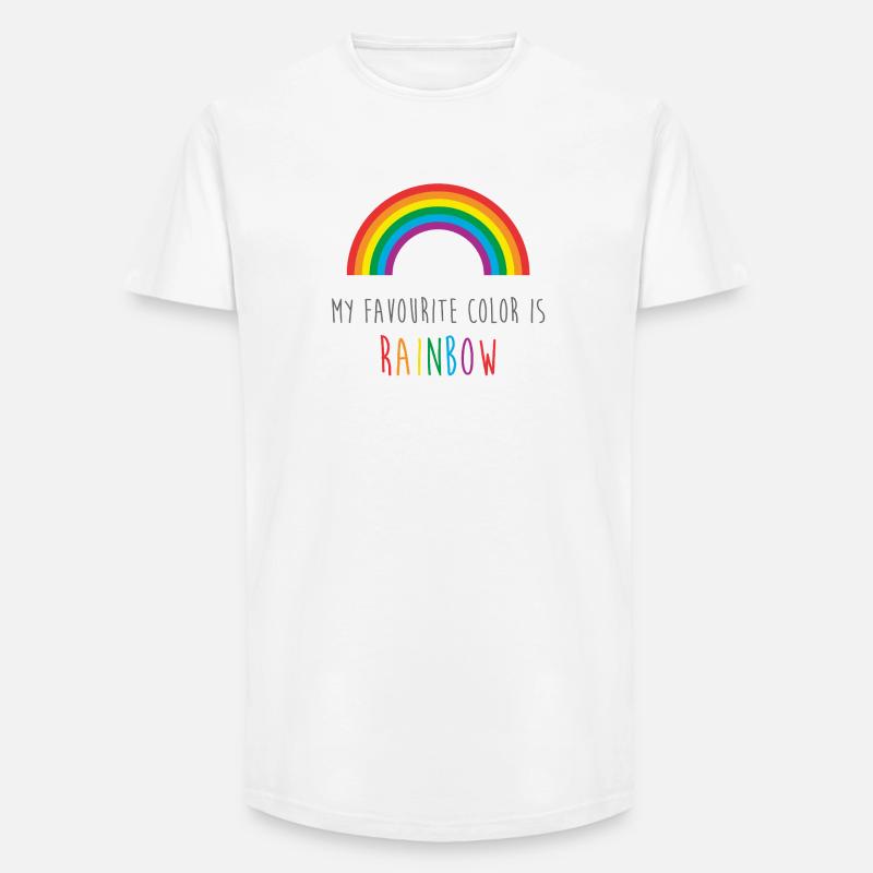 Mein Lieblingsregenbogen - Long Fit Männer T-Shirt - Weiß