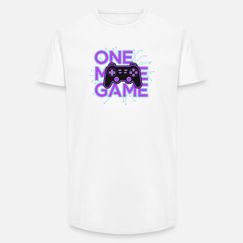 Ein Spielcontroller-Neon-Schaltkreis - Long Fit Männer T-Shirt - Weiß