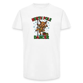 Danseuse du pôle Nord – Noël inapproprié pour - T-shirt coupe longue homme - blanc - Devant - AI Model Male 185 light (185cm)