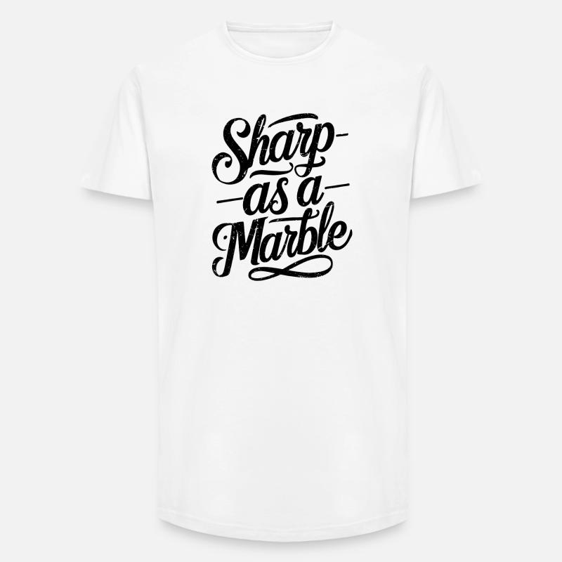 Sharp as a Marble - Long Fit Männer T-Shirt - Weiß