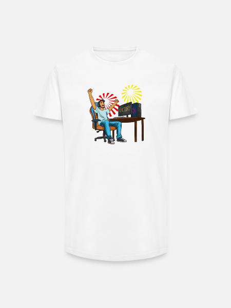 Gaming Victory! - Long Fit Men's T-Shirt - white