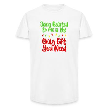 To be related to me is all you have to consecrate. - Long Fit Men's T-Shirt - white - Front - AI Model Male 185 light (185cm)