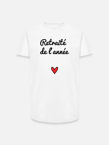 RETIREMENT. RETIREMENT. RETIRED. RETIREMENT. HEART - Long Fit Men's T-Shirt - white