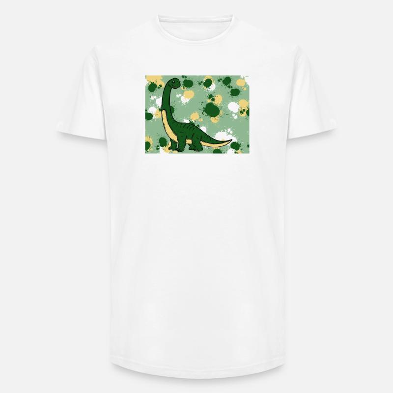 Brachiosaurus Dino - Long Fit Männer T-Shirt - Weiß
