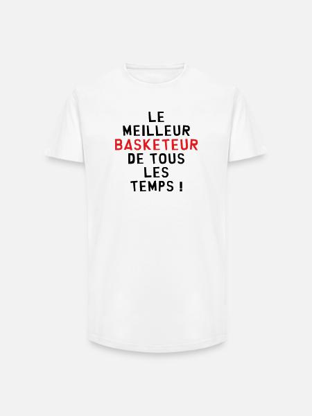 Basketball Best Basketball Player - Long Fit Men's T-Shirt - white