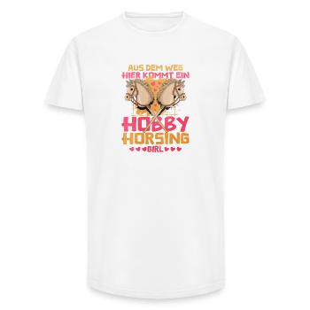 Hobby Horsing Girl Heart Design - Long Fit Men's T-Shirt - white - Front - AI Model Male 185 light (185cm)