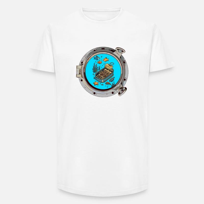 sleeping in a can - Long Fit Männer T-Shirt - Weiß