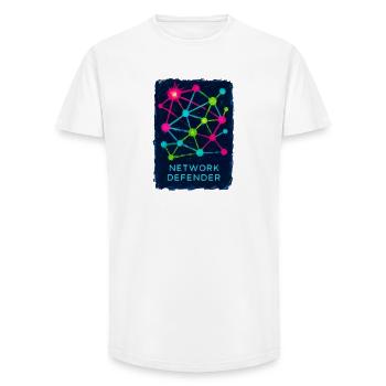 Network and Cyber Security Defender - Long Fit Men's T-Shirt - white - Front - AI Model Male 185 light (185cm)