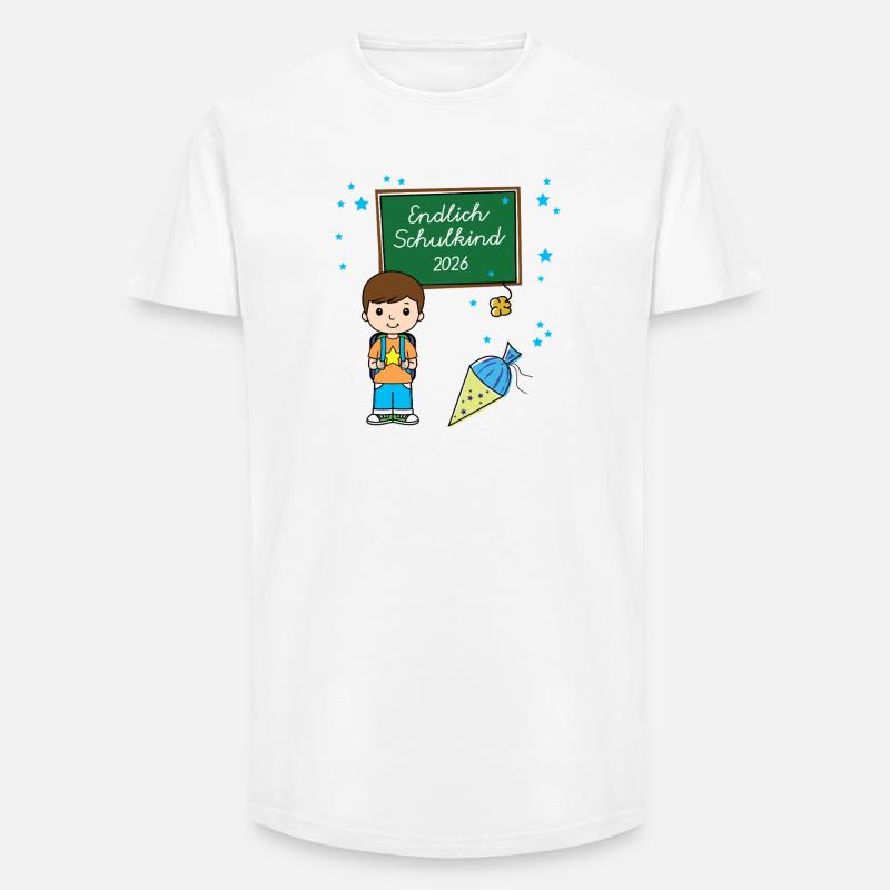 Endlich Schulkind 2026 Einschulung Schule Anfang - Long Fit Männer T-Shirt - Weiß