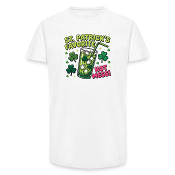 Le désordre préféré de St Patrick - T-shirt coupe longue homme - blanc - Devant - AI Model Male 185 light (185cm)
