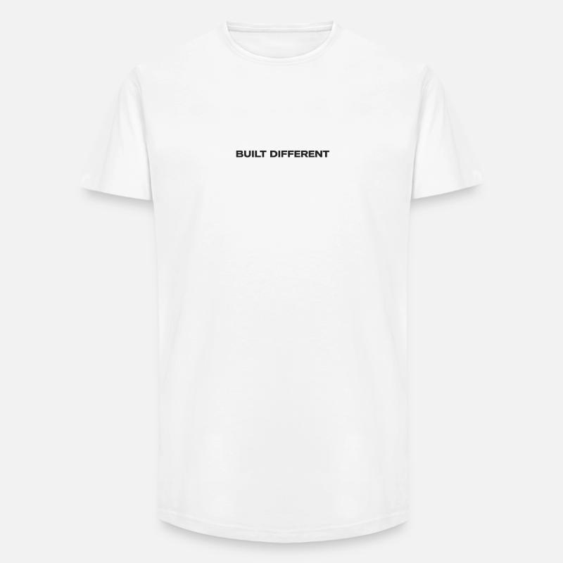Construit différemment - T-shirt coupe longue homme - blanc