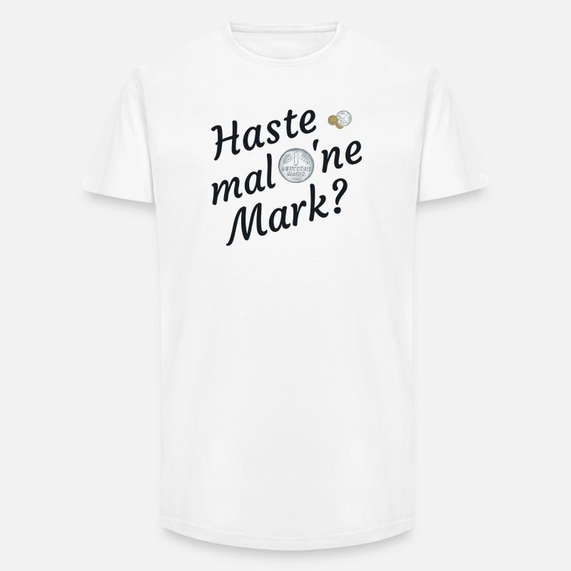 Haste Mal Eine Mark Nostalgie - Long Fit Männer T-Shirt - Weiß