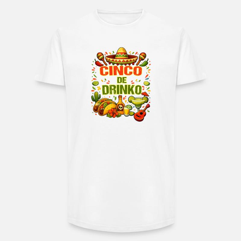 Cinco de Drinko - Cinco de Mayo - Long Fit Männer T-Shirt - Weiß