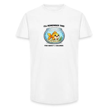 Laughing Goldfish Saying Aquarium - Long Fit Men's T-Shirt - white - Front - AI Model Male 185 light (185cm)