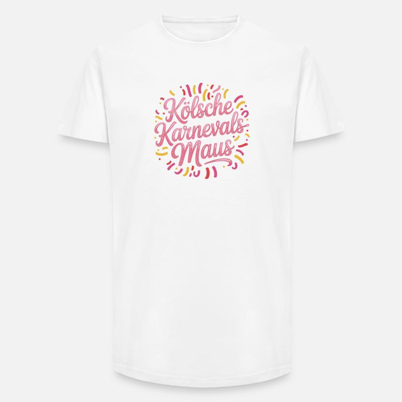 Kölsche Karnevalsmaus Karneval Köln Kölner Maus - Long Fit Männer T-Shirt - Weiß