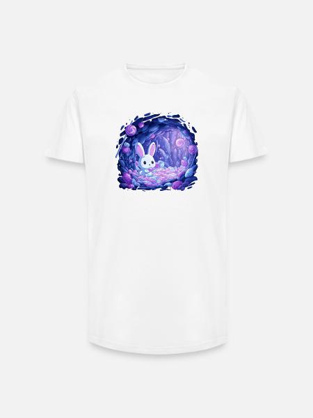 Sugar Cave Bunny in Candy Light - Long Fit Men's T-Shirt - white