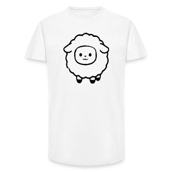 Sheep Sheep Lamb - Long Fit Men's T-Shirt - white - Front - AI Model Male 185 light (185cm)