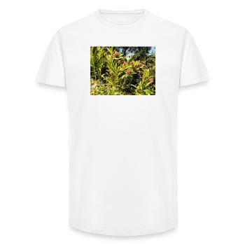 Design_floral - Long Fit Männer T-Shirt - Weiß - Vorne - AI Model Male 185 light (185cm)