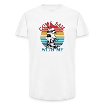 Come Sail With Me Captain Sail Sailor - Long Fit Men's T-Shirt - white - Front - AI Model Male 185 light (185cm)