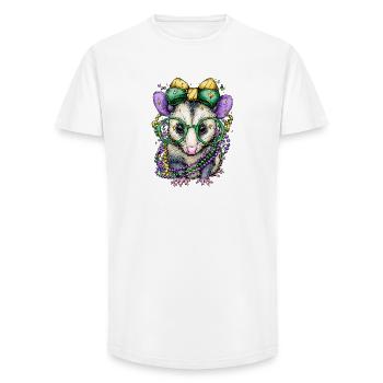 Party mouse with glitter accessories - Long Fit Men's T-Shirt - white - Front - AI Model Male 185 light (185cm)