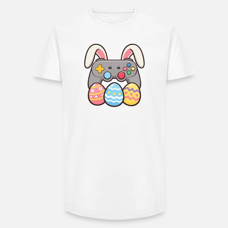 Bunny Gaming Controller Easter Gamer Spaß - Long Fit Männer T-Shirt - Weiß