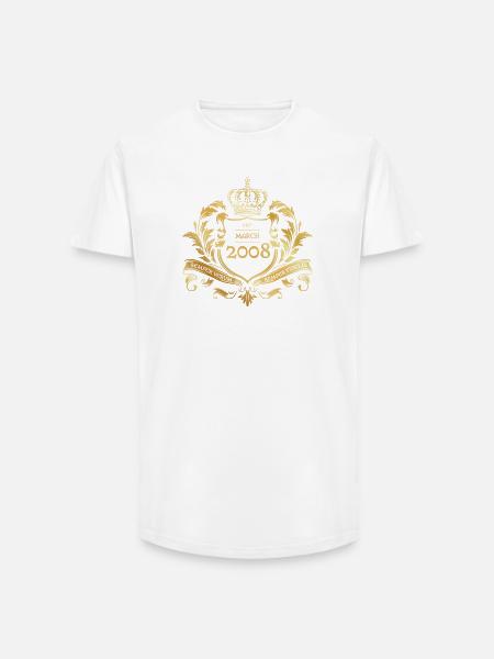 18th Birthday Semper Verum - Established 03/2008 - Long Fit Men's T-Shirt - white