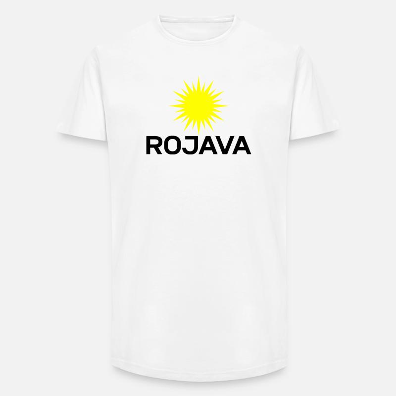 Rojava - Long Fit Men's T-Shirt - white