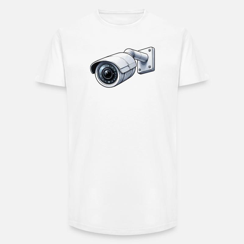 Security Camera Surveillance Camera - Long Fit Men's T-Shirt - white