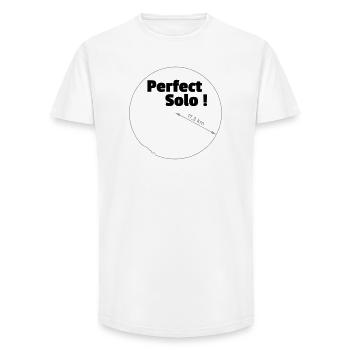 Perfect Solo - Long Fit Men's T-Shirt - white - Front - AI Model Male 185 light (185cm)