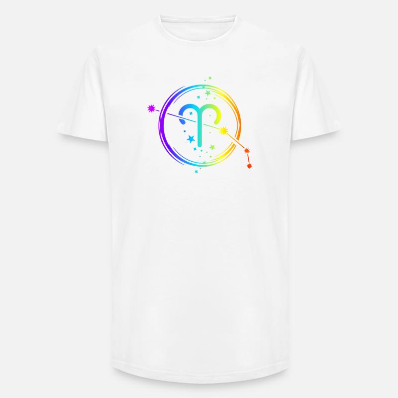 Widder-Horoskop, Tierkreiszeichen und Astrologie - Long Fit Männer T-Shirt - Weiß