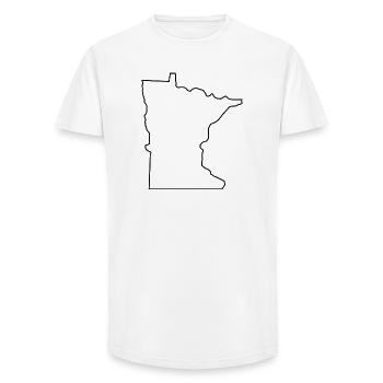 Minnesota map - Long Fit Men's T-Shirt - white - Front - AI Model Male 185 light (185cm)