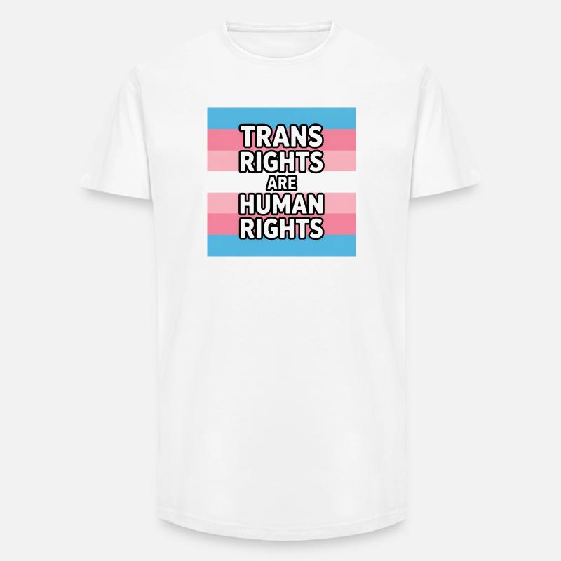 Trans-Rechte sind Menschenrechte – Pride Tee - Long Fit Männer T-Shirt - Weiß