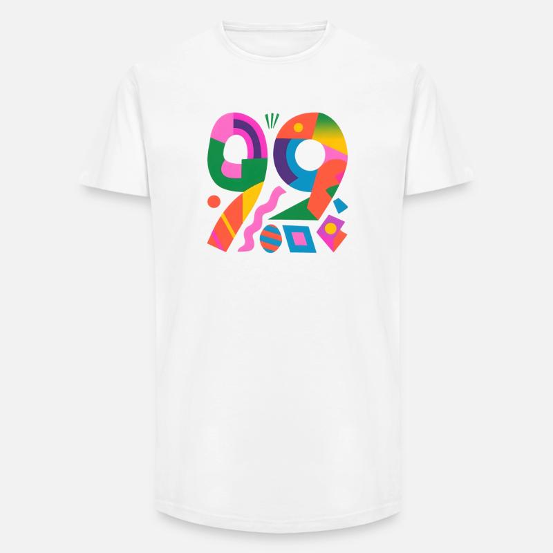 Farbexplosion 99 Party - Long Fit Männer T-Shirt - Weiß