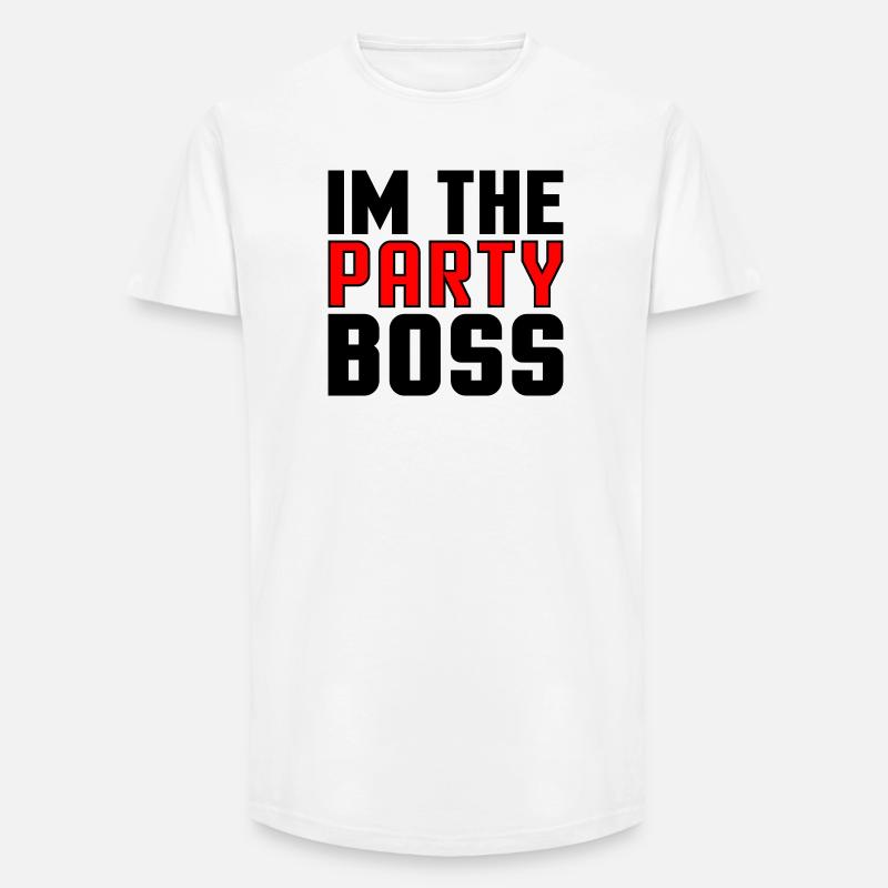 Ich bin der Party Chef - Long Fit Männer T-Shirt - Weiß