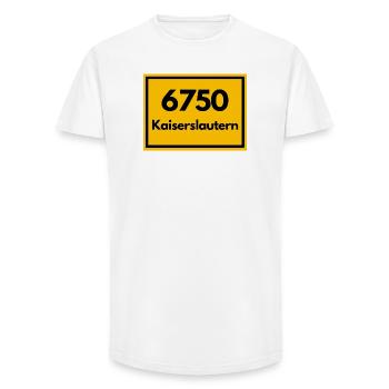 ANCIEN CODE POSTAL 6750 KAISERSLAUTERN LAUTRE - T-shirt coupe longue homme - blanc - Devant - AI Model Male 185 light (185cm)
