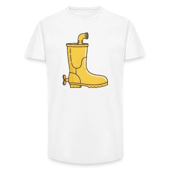 Submarine Rain Boots / Yellow Submarine Boots - Long Fit Men's T-Shirt - white - Front - AI Model Male 185 light (185cm)