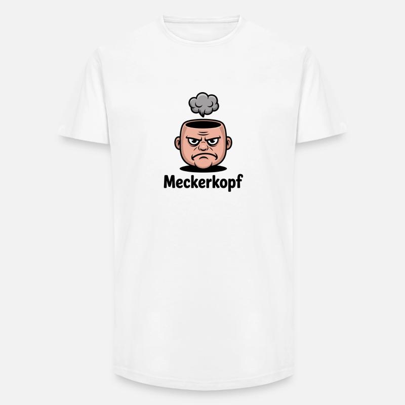 Complainer Annoyed Grumpy Comic Face - Long Fit Men's T-Shirt - white