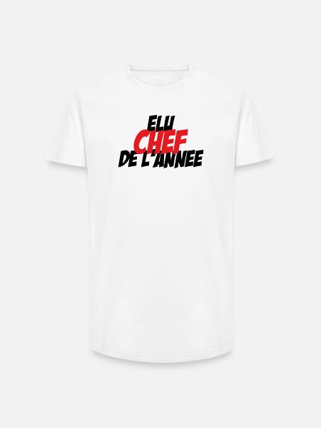 Elected Chef of the Year - Long Fit Men's T-Shirt - white
