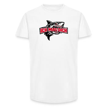 Böser Hai mit roter Schrift Ich mag dich - Long Fit Männer T-Shirt - Weiß - Vorne - AI Model Male 185 light (185cm)