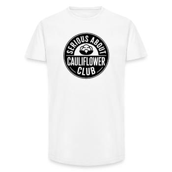 Cauliflower serious about cauliflowers - Long Fit Men's T-Shirt - white - Front - AI Model Male 185 light (185cm)