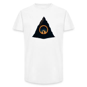 Star Trail at the Mountain Cone Portal - Long Fit Men's T-Shirt - white - Front - AI Model Male 185 light (185cm)