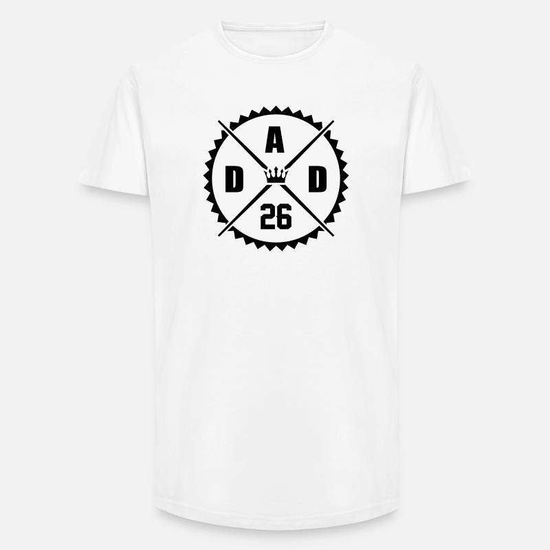 Papà 26 - T-shirt uomo a vestibilità lunga - bianco