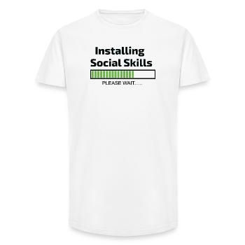 Computer installiert Social Skills Programmierer - Long Fit Männer T-Shirt - Weiß - Vorne - AI Model Male 185 light (185cm)