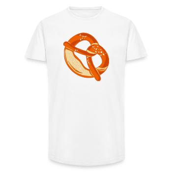 Brezel - Long Fit Männer T-Shirt - Weiß - Vorne - AI Model Male 185 light (185cm)