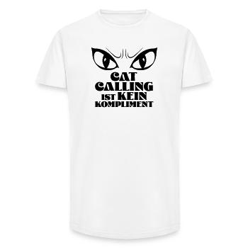 Catcalling is not a compliment! - Long Fit Men's T-Shirt - white - Front - AI Model Male 185 light (185cm)