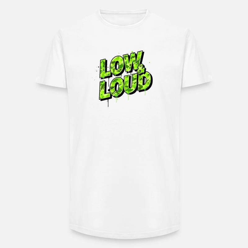Low & Loud Auto Tuning Szene Design - Long Fit Männer T-Shirt - Weiß