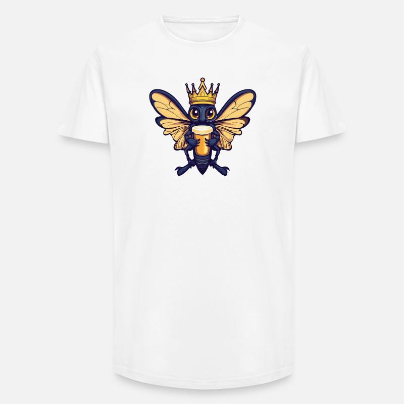 Libelle Bier König - Long Fit Männer T-Shirt - Weiß
