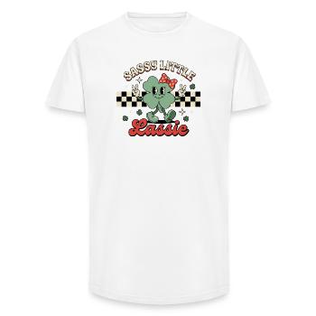 Sassy Little Lassie St Patricks Day Saint Pattys - Long Fit Men's T-Shirt - white - Front - AI Model Male 185 light (185cm)